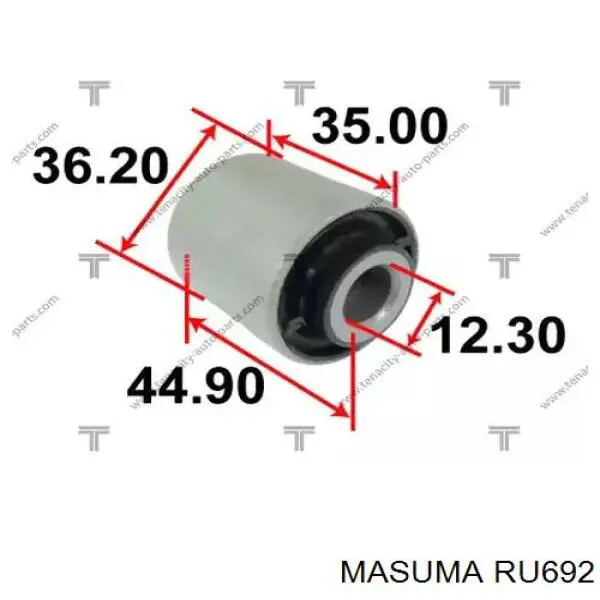 RU692 Masuma Сайлентблок переднього нижнього важеля