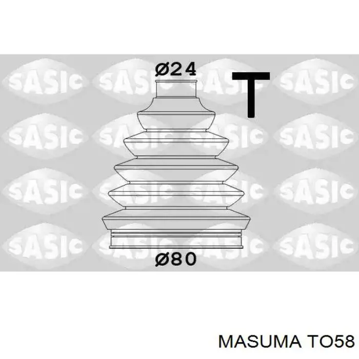 ШРУС зовнішній передній TO58 Masuma