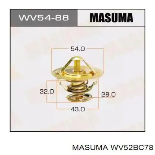 Автомобільний термостат Masuma WV52BC78 ціна, від 7.96 USD