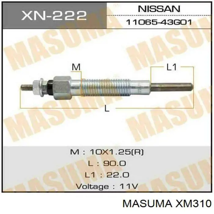 Свіча накалу Masuma XM310 ціна, від 5.94 USD