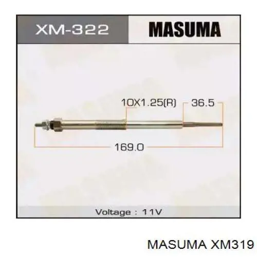 Свічка накалу XM319 MASUMA