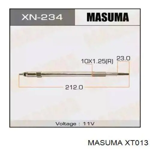 Свічки розжарювання XT013 MASUMA