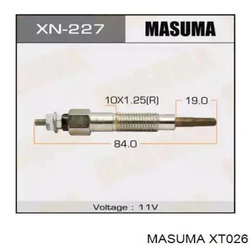 Свічки розжарювання XT026 MASUMA