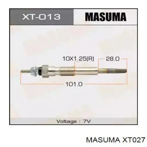 Свічка накалу XT027 Masuma
