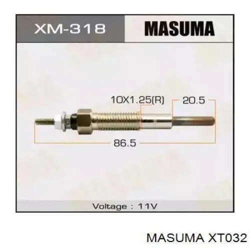 Свічка накалу XT032 Masuma