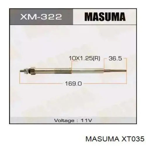 XT035 Masuma Свічки розжарювання