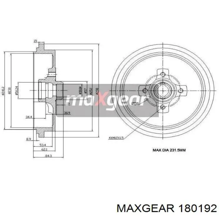 Водяний патрубок Maxgear 180192