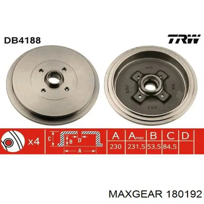 Фланець системи охолодження (трійник) 180192 Maxgear