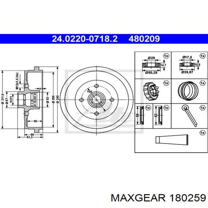 Головний патрубок витратоміра повітря (черепаха) Maxgear 180259 ціна, від 15.24 USD