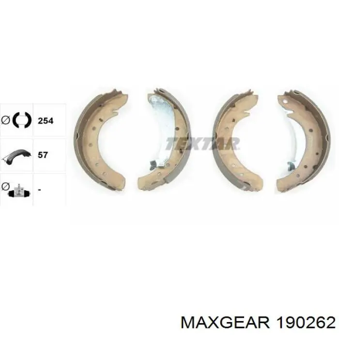 Гальма робочі задні ножні і гальмівні барабани Maxgear 190262