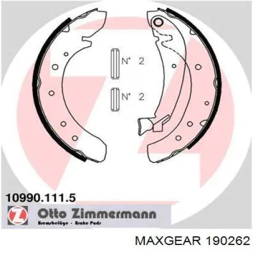 Купити 190262 Maxgear Колодки гальмові задні, барабанні