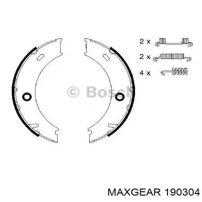 Купити 190304 Maxgear Гальмівні колодки гальма стоянки