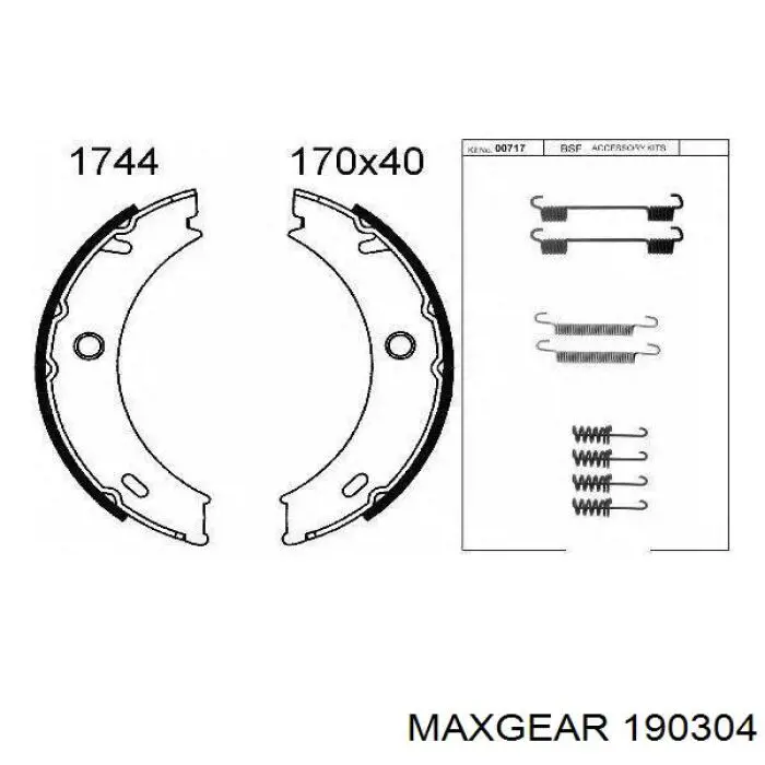 Колодки ручника 190304 Maxgear