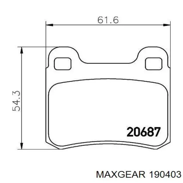 Задні гальмівні колодки Maxgear 190403 ціна, від 10.87 USD