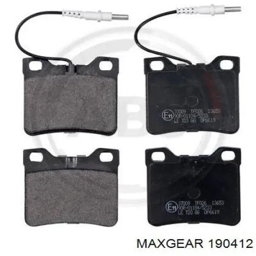 Купити 190412 Maxgear Задні колодки