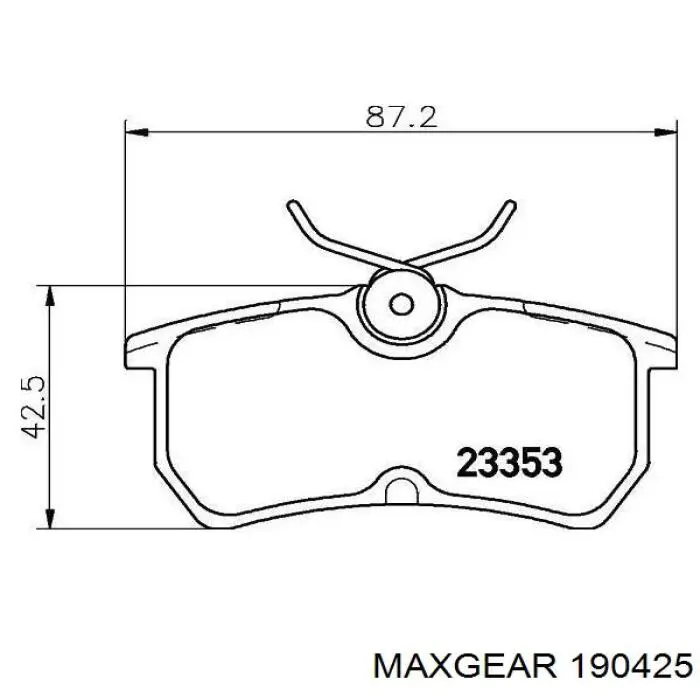 Купити 190425 Maxgear Задні колодки