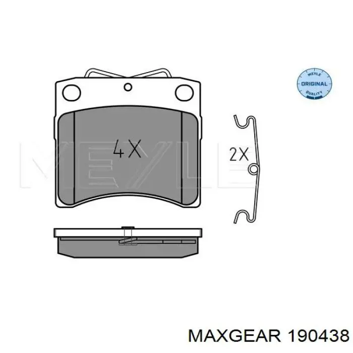 Тормозні колодки Maxgear 190438