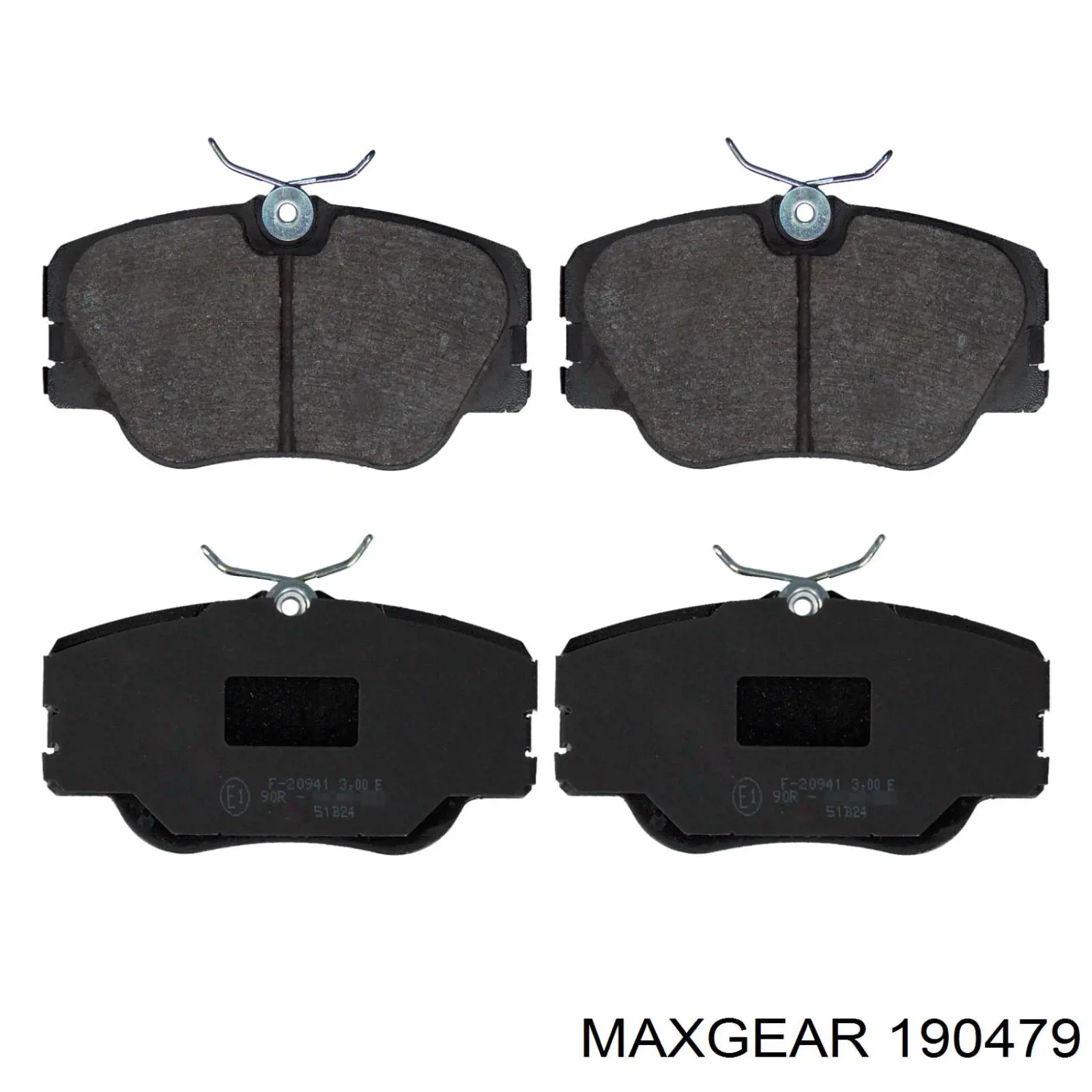 Колодки гальмівні передні, дискові 190479 Maxgear