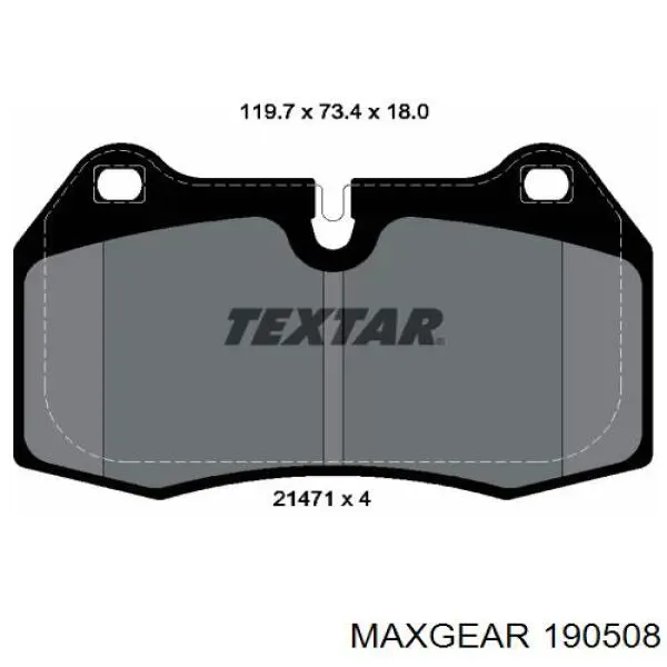 Тормозні колодки Maxgear 190508