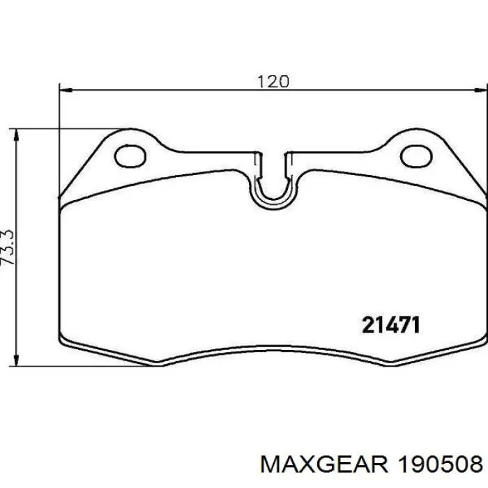 Передні тормозні колодки 190508 Maxgear