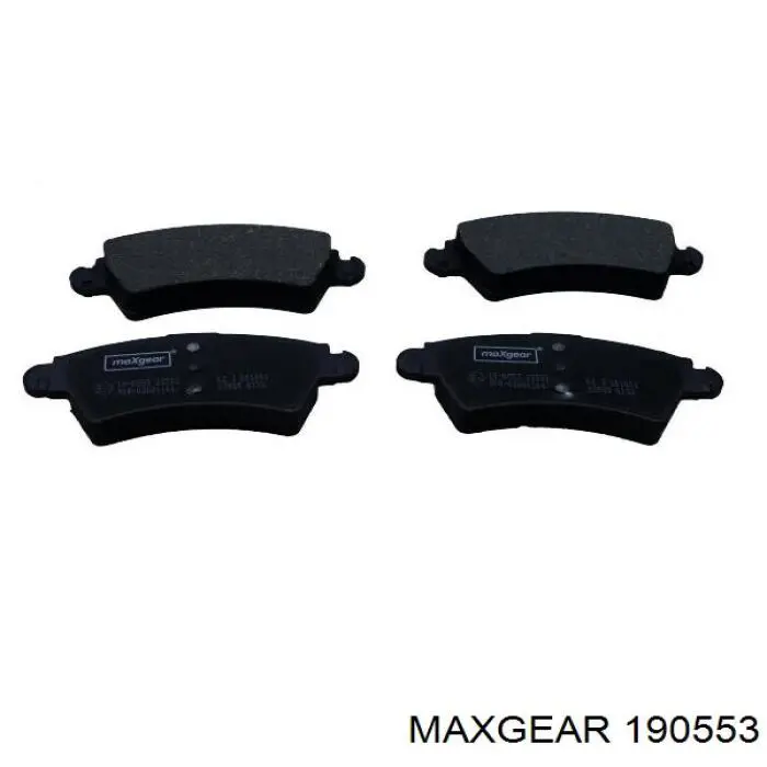 Колодки гальмівні передні, дискові 190553 Maxgear