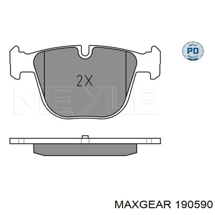 Купити 190590 Maxgear Задні колодки