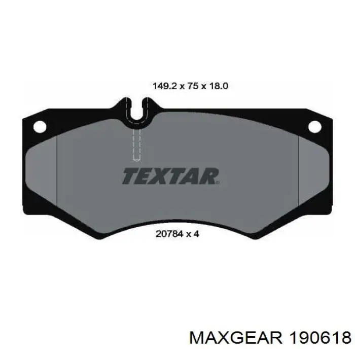 Передні тормозні колодки 190618 Maxgear