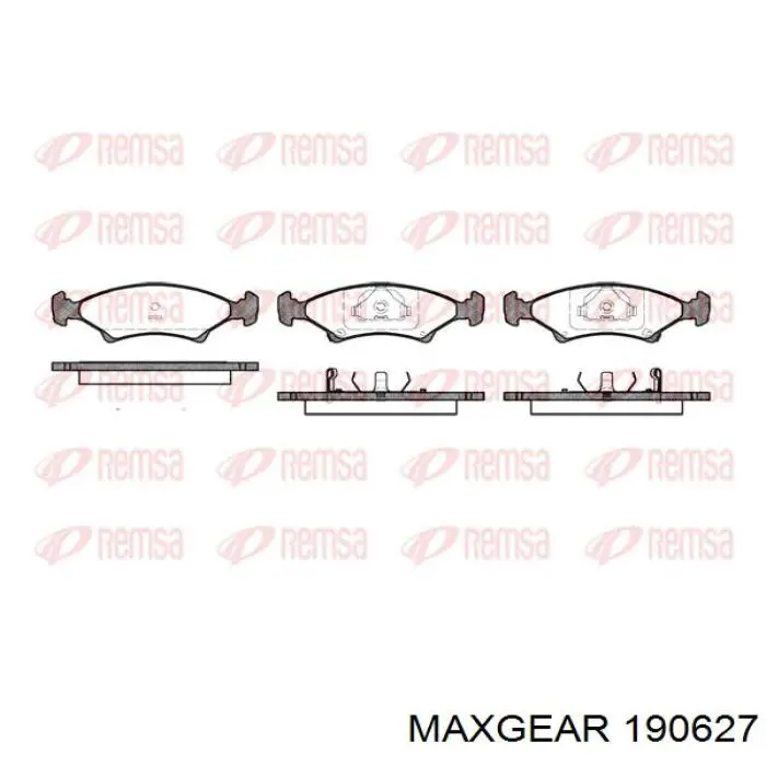 Купити 190627 Maxgear Колодки гальмівні передні, дискові