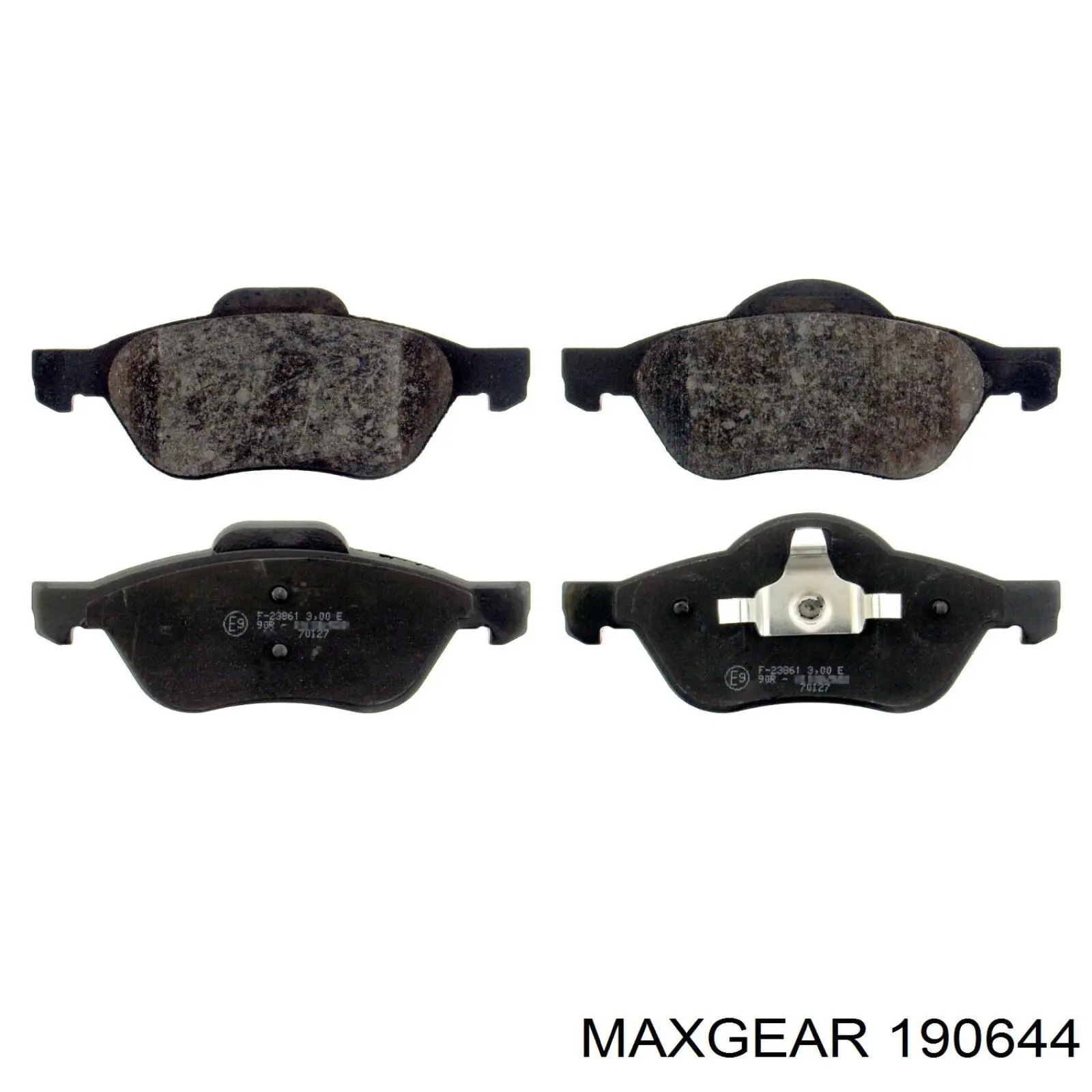 190644 Maxgear колодки гальмівні передні, дискові