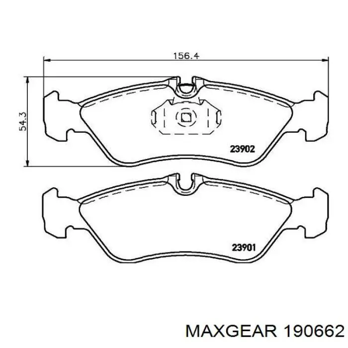 Купити 190662 Maxgear Задні колодки