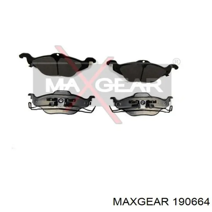 Гальмівні колодки Maxgear 190664 ціна, від 19.74 USD