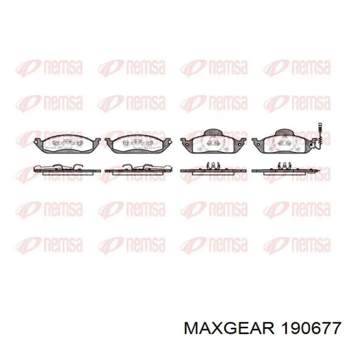 Гальмівні колодки Maxgear 190677 ціна, від 29.30 USD