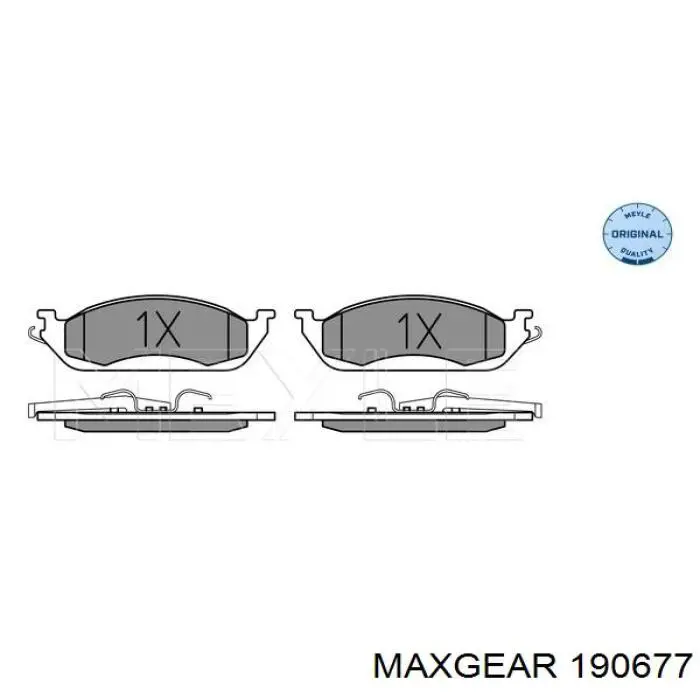 Купити 190677 Maxgear Колодки гальмівні передні, дискові