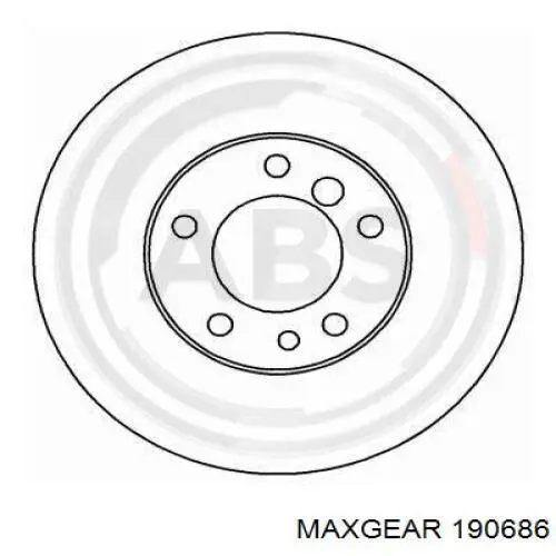 190686 Maxgear диск гальмівний передній