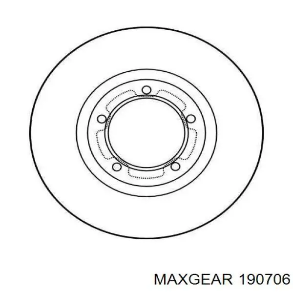 190706 Maxgear Гальмо дискове переднє