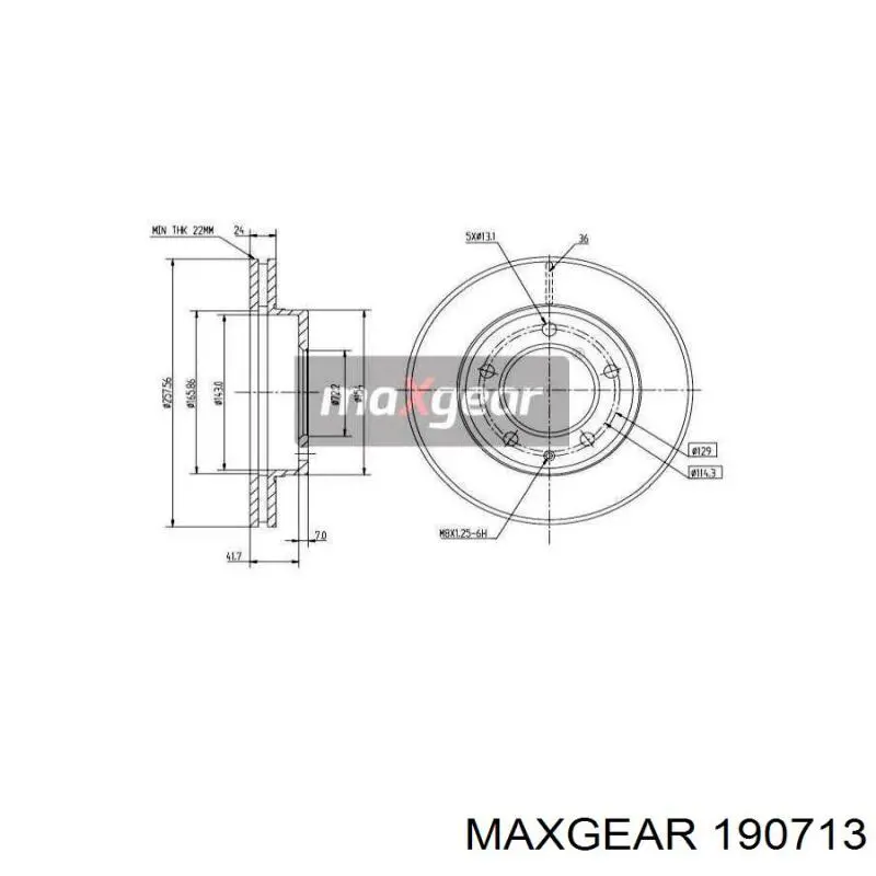 Гальмівні диски передні 190713 Maxgear