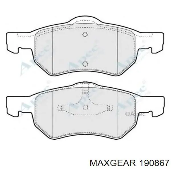 Тормозні колодки Maxgear 190867