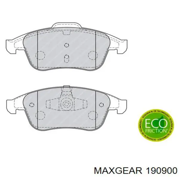 Передні тормозні колодки 190900 Maxgear