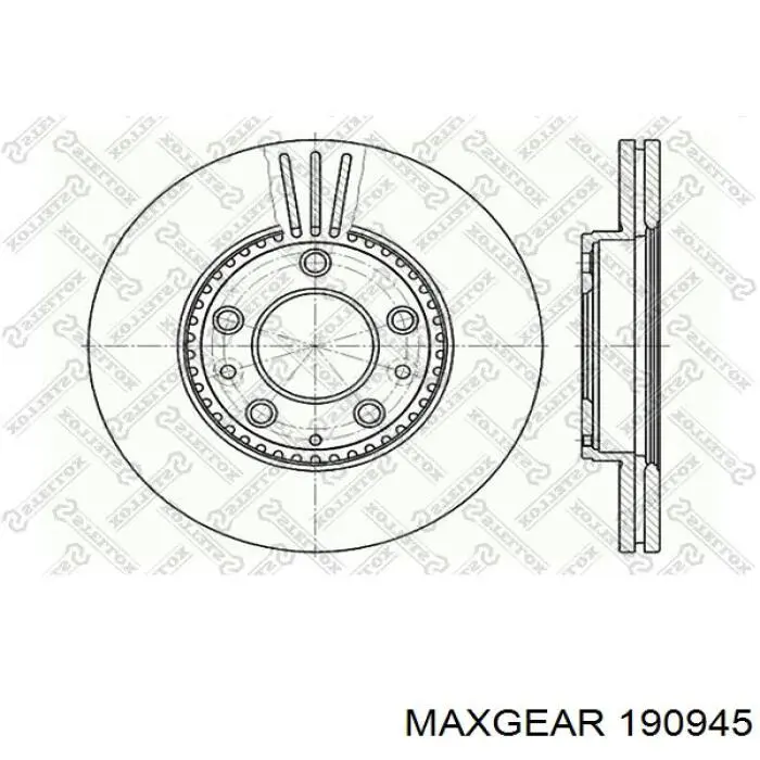 Гальмівні диски передні 190945 Maxgear