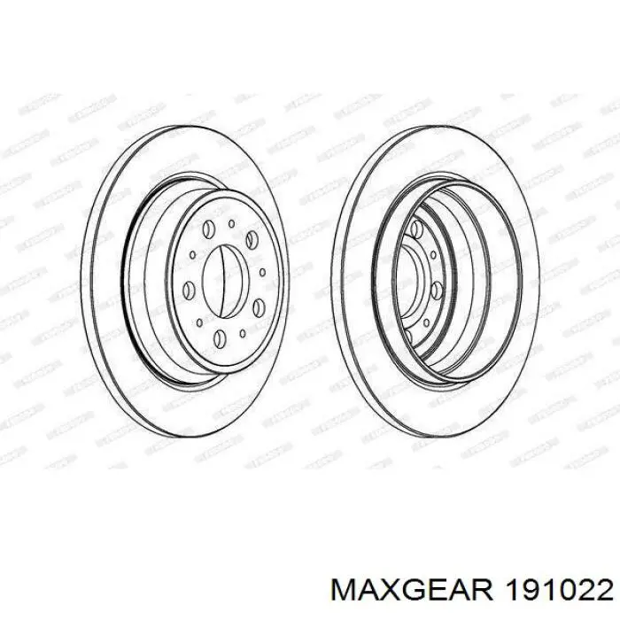 Купити 191022 Maxgear Диск заднього гальма