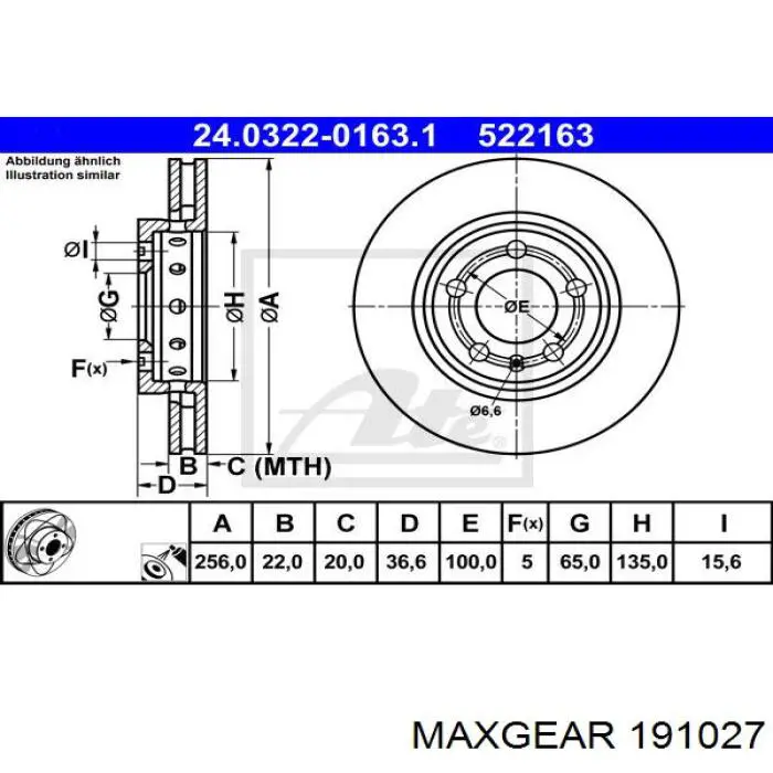 191027 Maxgear Дискові гальма