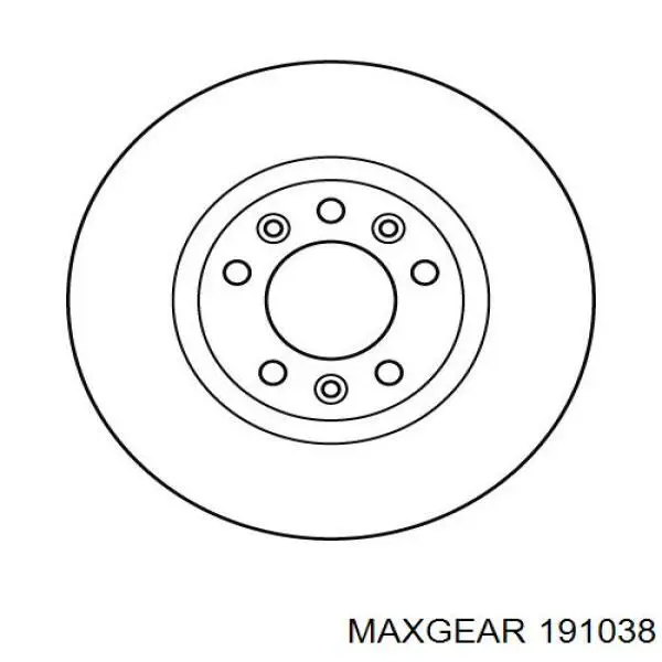 Диск переднього гальма Maxgear 191038 ціна, від 41.73 USD