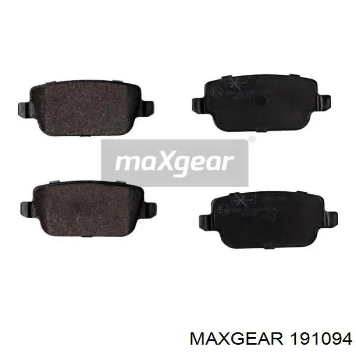 191094 Maxgear Колодки гальмівні задні, дискові