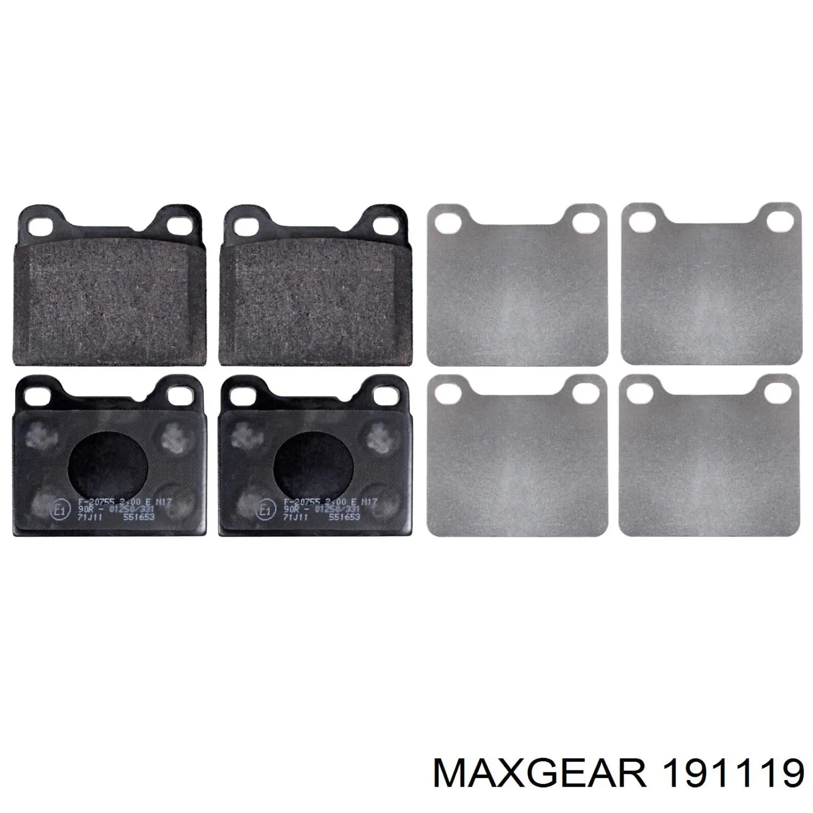 Купити 191119 Maxgear Задні колодки