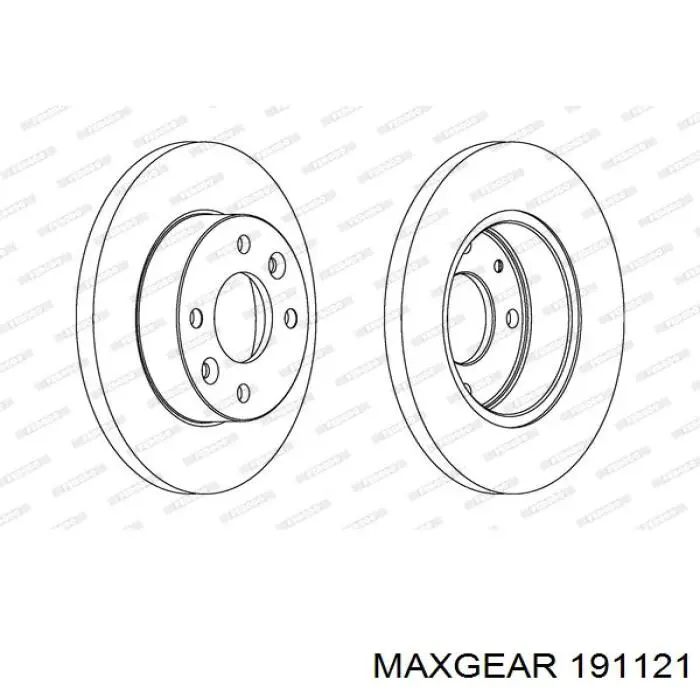Купити 191121 Maxgear Колодки гальмівні передні, дискові