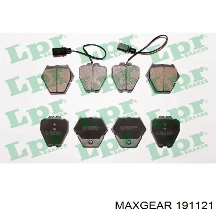 Купити 191121 Maxgear Колодки гальмівні передні, дискові