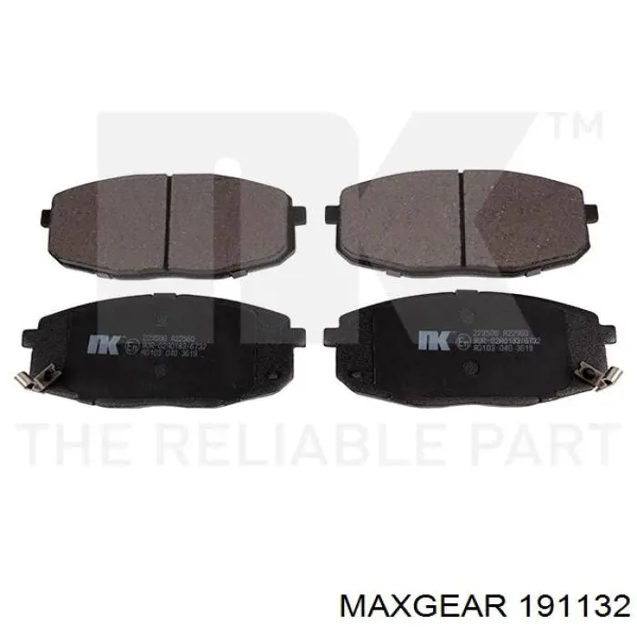 Передні тормозні колодки 191132 Maxgear