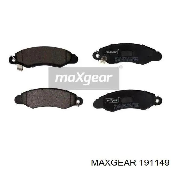 191149 Maxgear колодки гальмівні передні, дискові