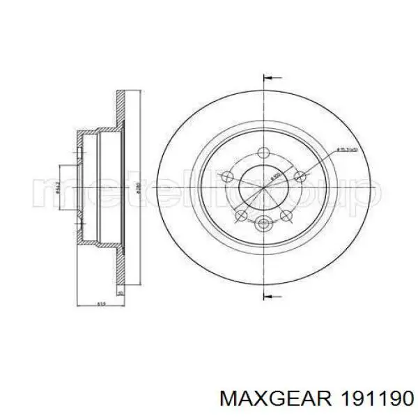 191190 Maxgear Дискові гальма