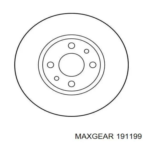 Диск гальмівний задній Maxgear 191199